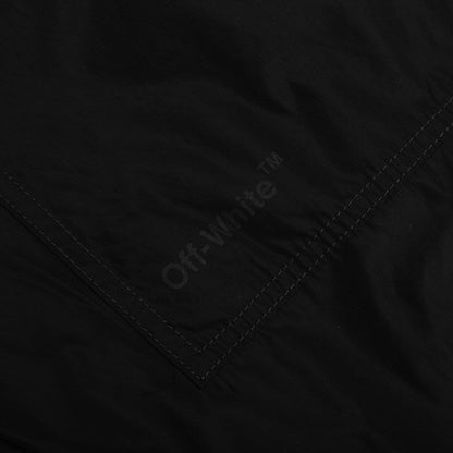Diagonal Tab Poly Cargo Pant - Black/Black