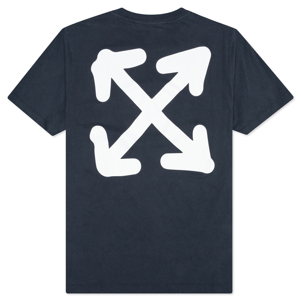 Face Arrow Slim S/S Tee - Outerspace/White