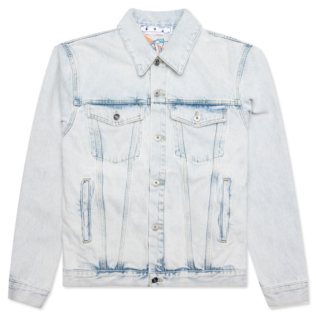 Graffiti EMB Denim Skate Jacket - Extreme Blue