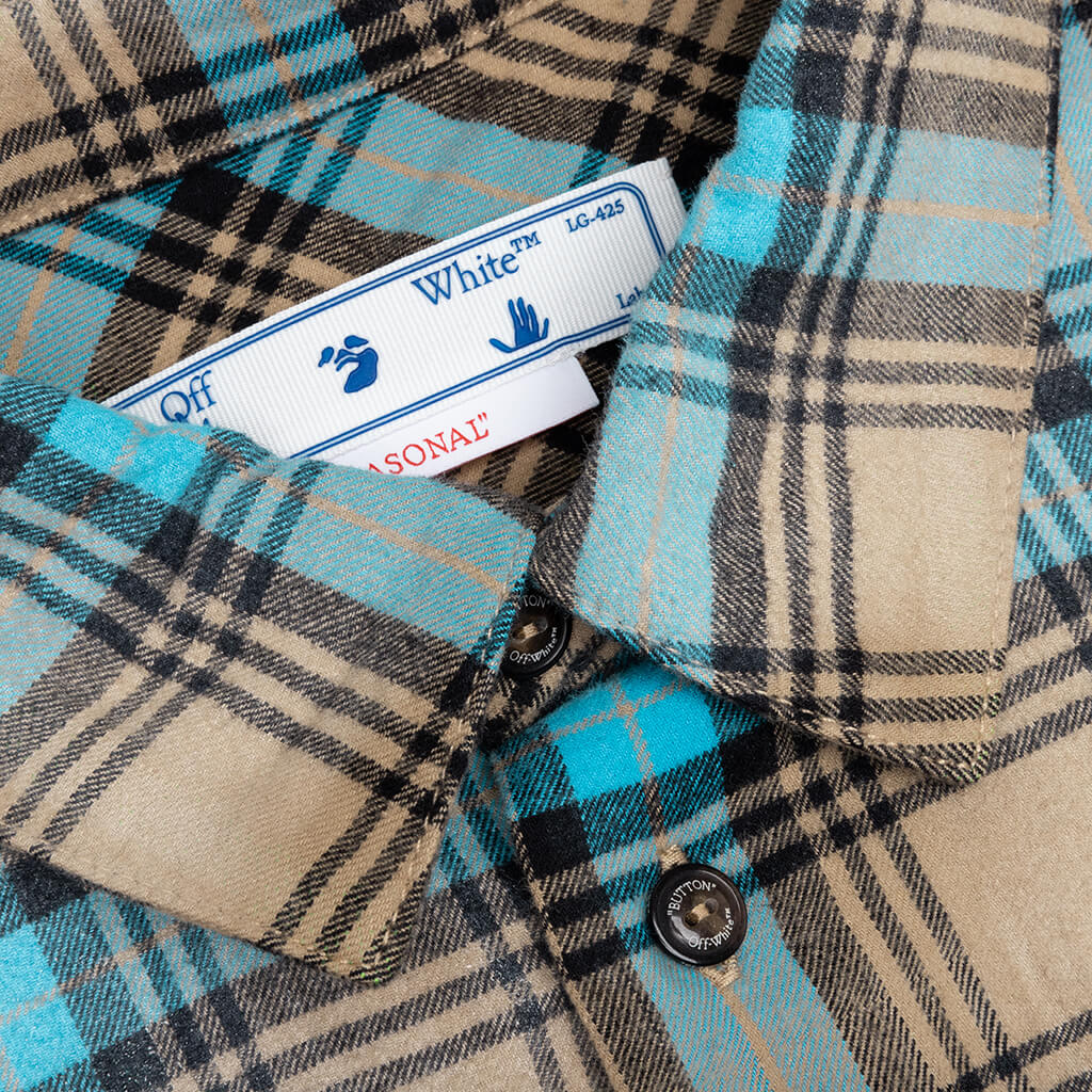 Helvet Pattern Check Flannel Skate Shirt - Multi