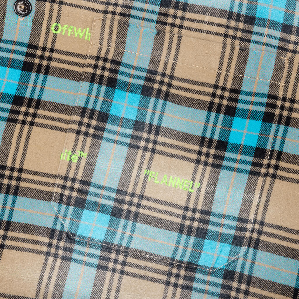 Helvet Pattern Check Flannel Skate Shirt - Multi
