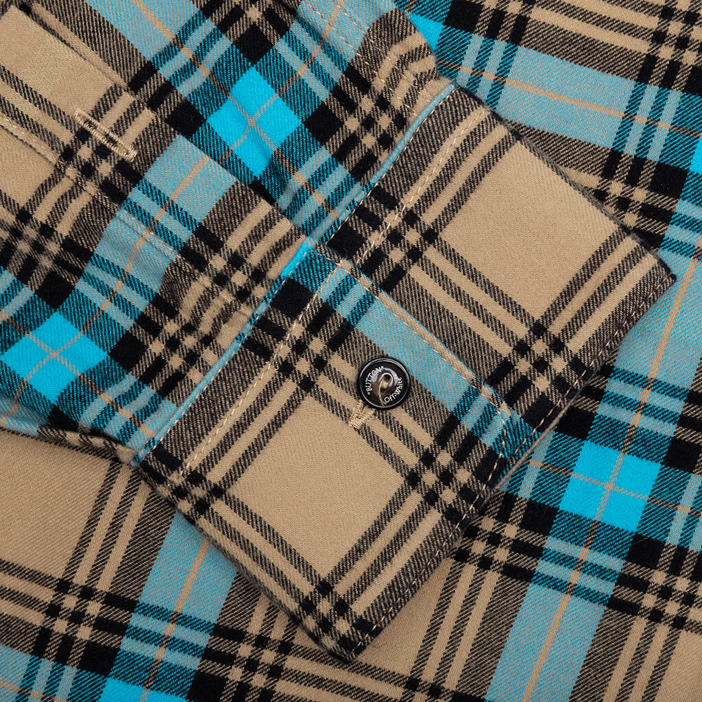 Helvet Pattern Check Flannel Skate Shirt - Multi