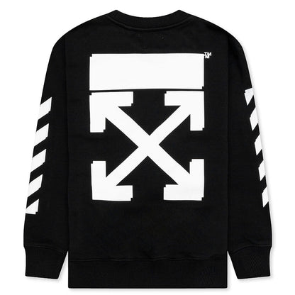 Kids Rubber Arrow Crewneck - Black/White
