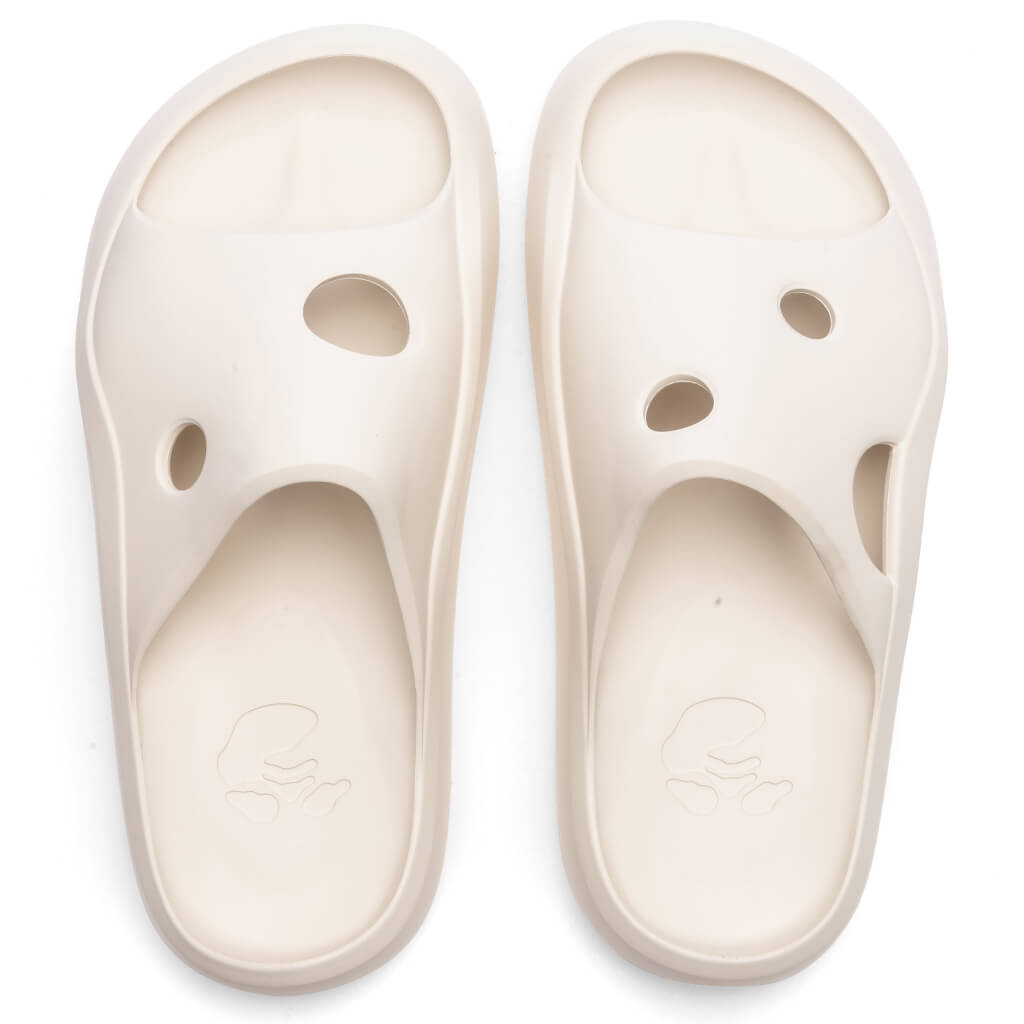 Meteor Rubber Slider - Bone/Bone