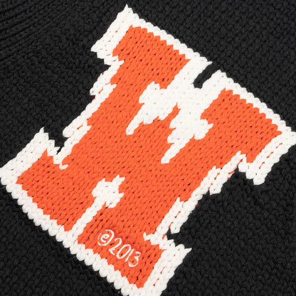 OW Patch Knit Cardigan - Black/Orange