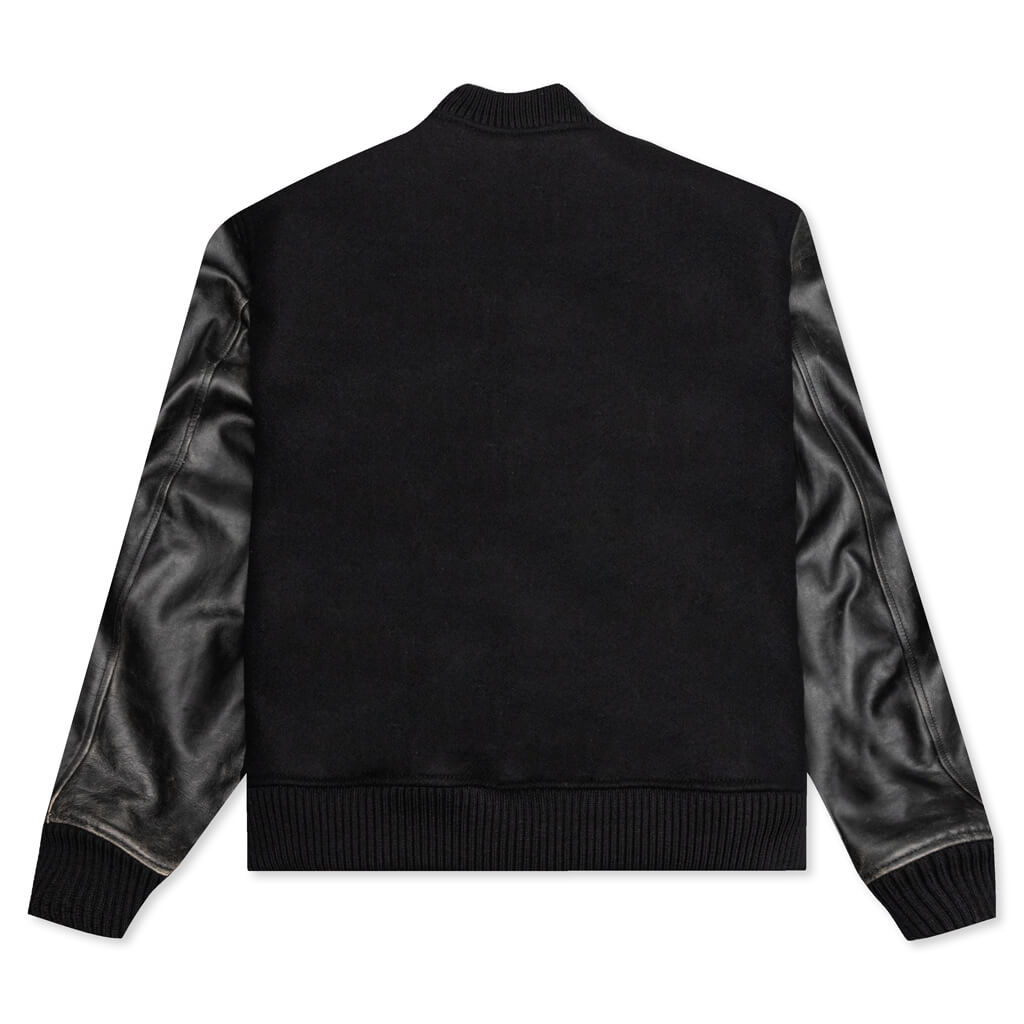 OW Patch Leather Sleeve Varsity - Black/Orange