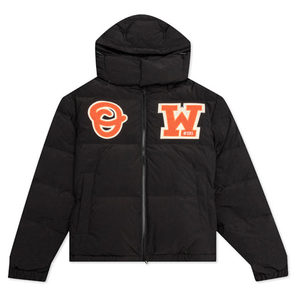 OW Patch Puffer - Black/Orange