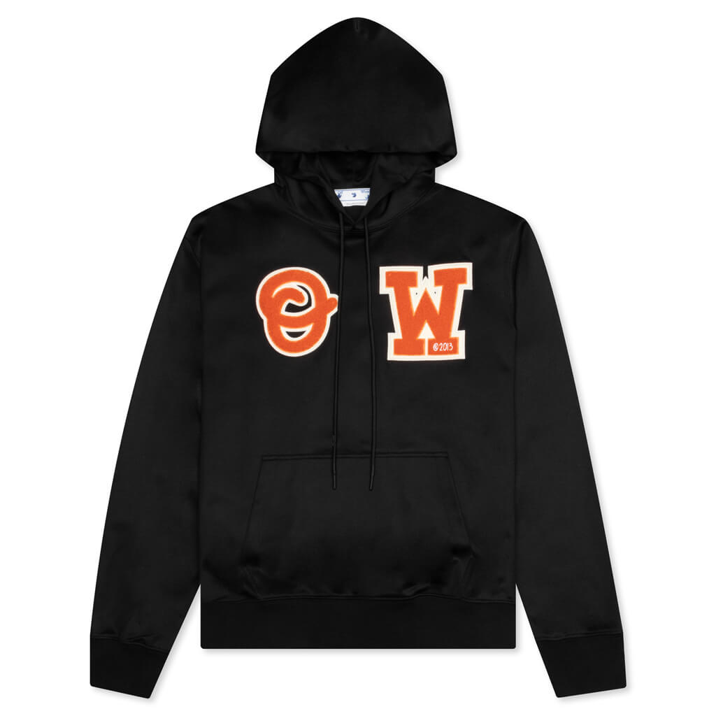 OW Patch Slim Hoodie - Black/Orange