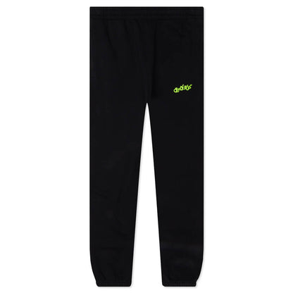 Opposite Arr Slim Sweatpants - Black/Lime