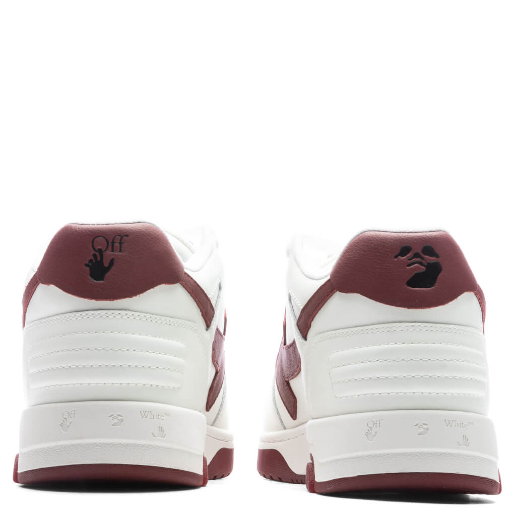 Out of Office Calf Leather - White/Burgundy
