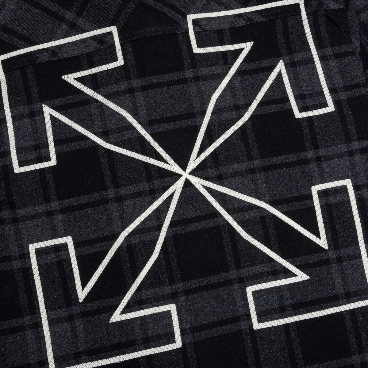 Outline Arr Flannel Shirt - Grey/White