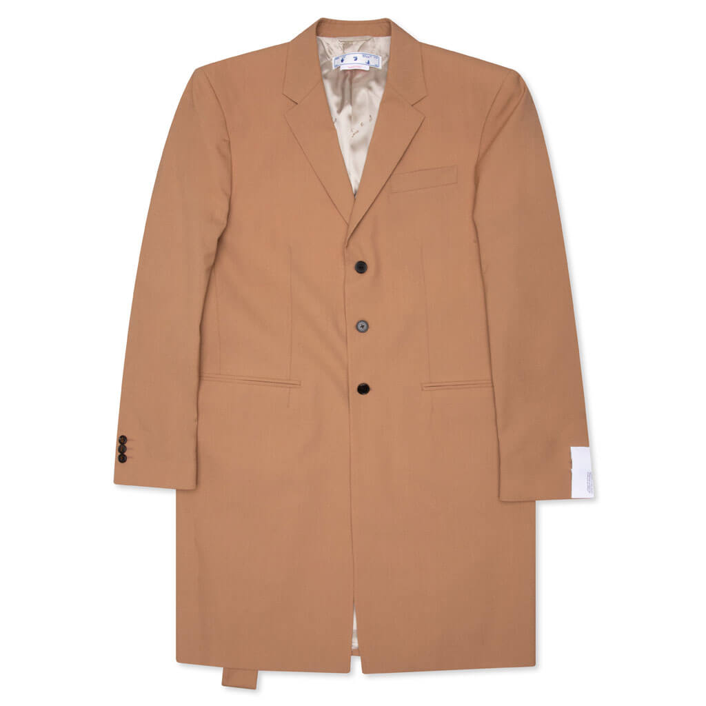 Relaxed Long Jacket - Camel/No Color