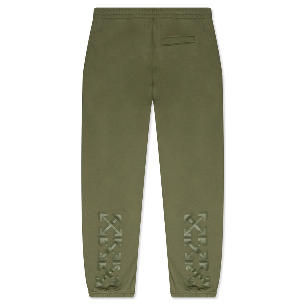 Rubber Arrow Slim Sweatpant - Green/Green
