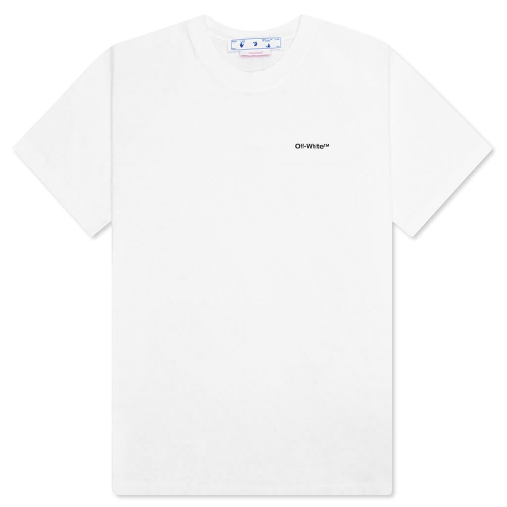 Wave Outl Diag Slim S/S Tee - White/Black