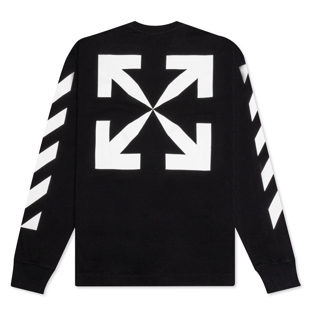 Diag Arrow Skate L/S Tee - Black/White