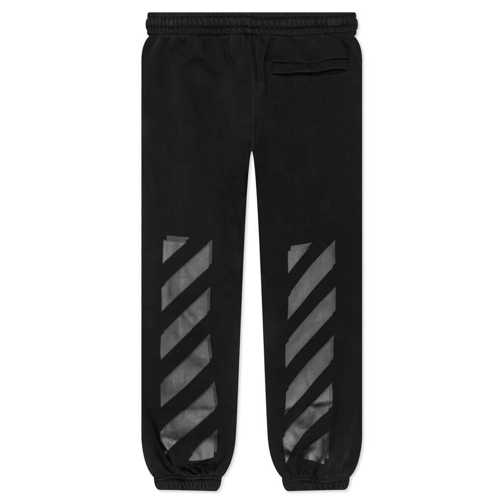 Diagonal Tab Shorten Sweatpant - Black/Black