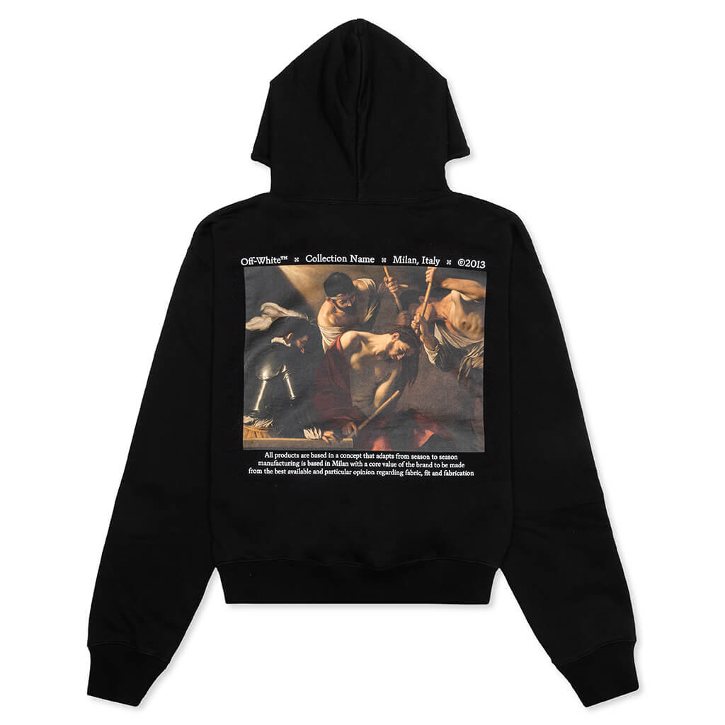 Caravaggio Crowning Over Hoodie - Black/White