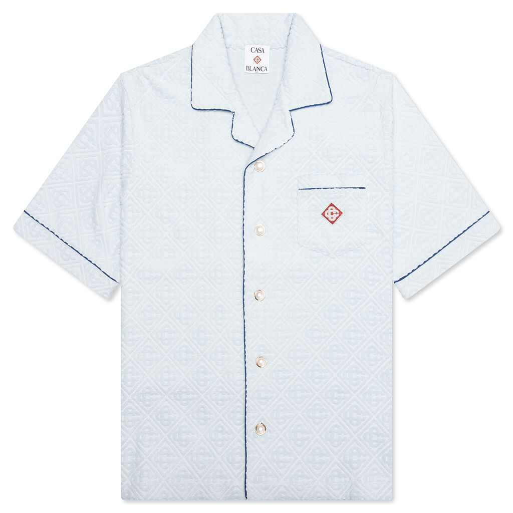 Open Collar Shirt - Light Blue