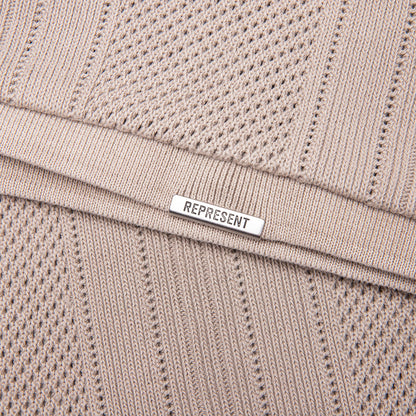 Open Stitch Polo - Cashmere