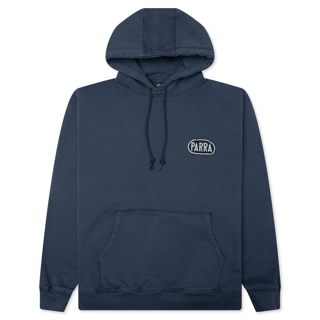 Oval Logo Hooded Sweatshirt - Washed Blue