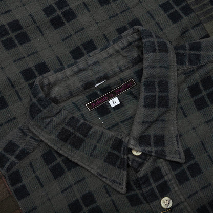 Over Dye 7 Cuts Shirt - Brown