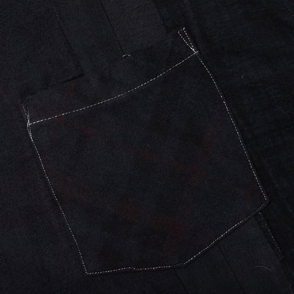 Over Dye 7 Cuts Wide Shirt - Black