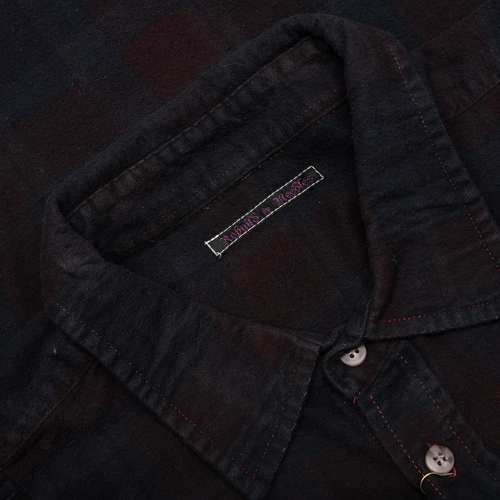 Over Dye 7 Cuts Wide Shirt - Black