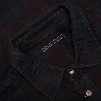 Over Dye 7 Cuts Wide Shirt - Black