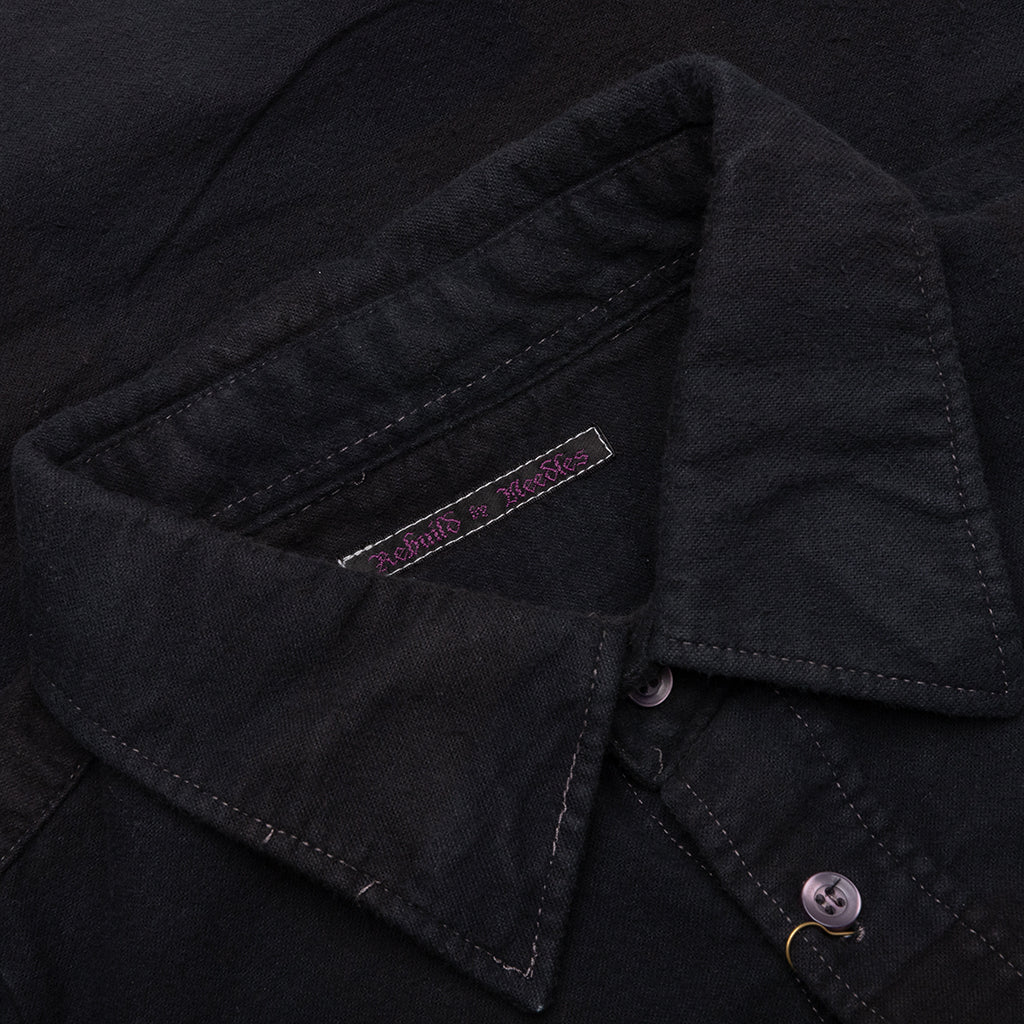Over Dye 7 Cuts Wide Shirt - Black