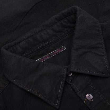 Over Dye 7 Cuts Wide Shirt - Black