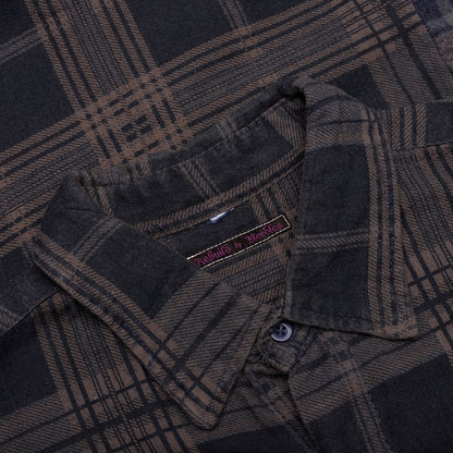 Over Dye 7 Cuts Wide Shirt - Brown