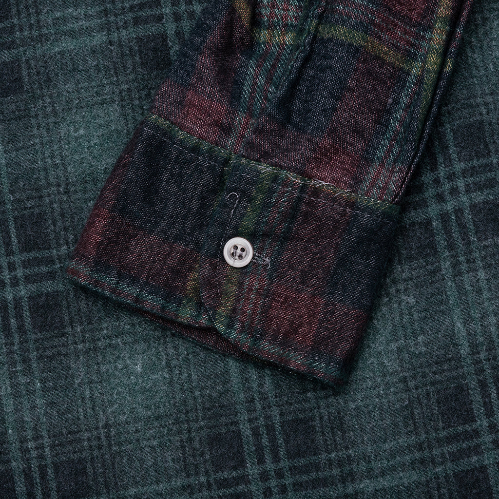 Over Dye 7 Cuts Wide Shirt - Green