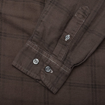 Over Dyed Ribbon Shirt - Brown