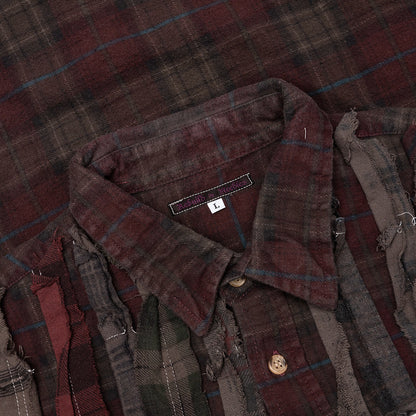 Over Dyed Ribbon Shirt - Brown