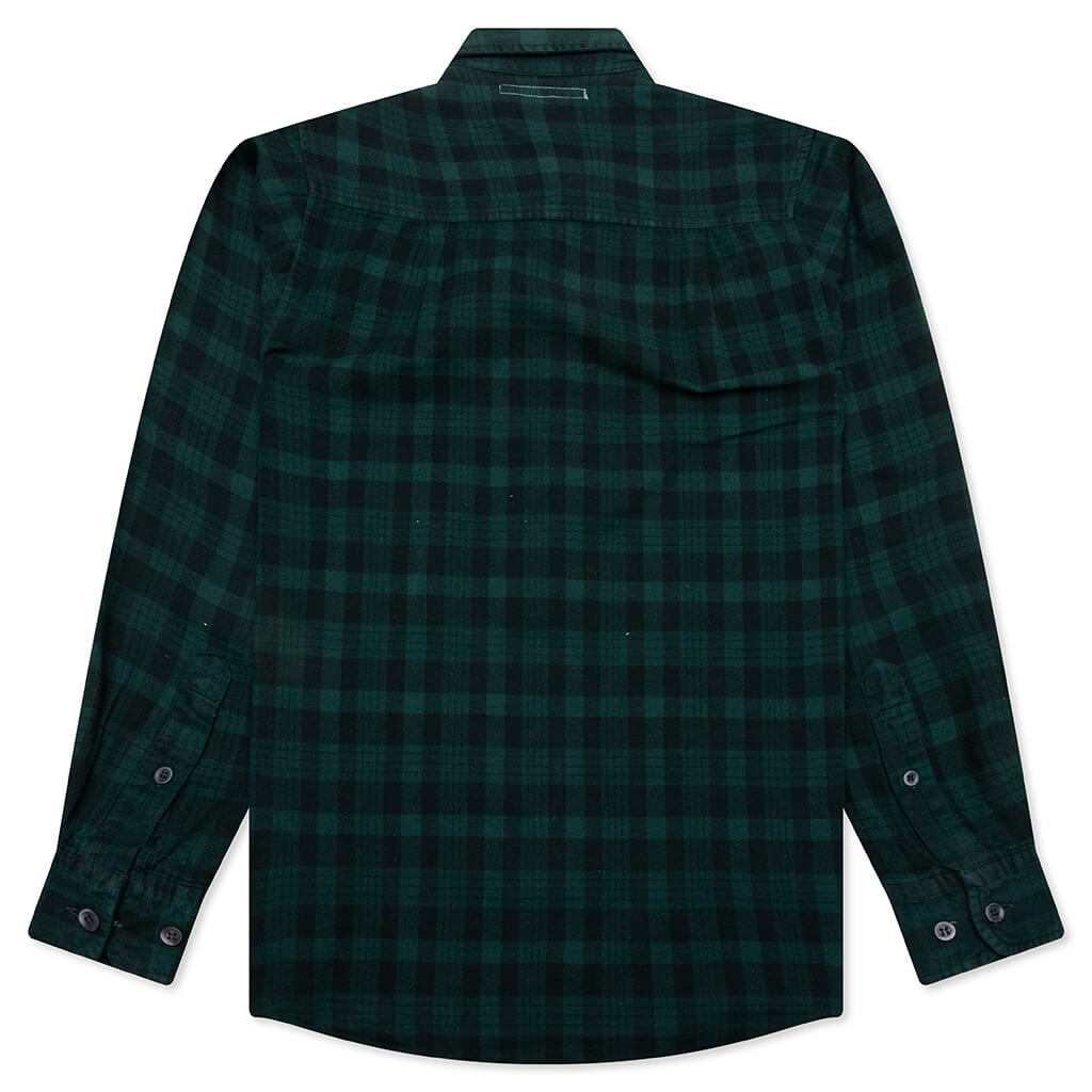 Over Dyed Ribbon Shirt - Green