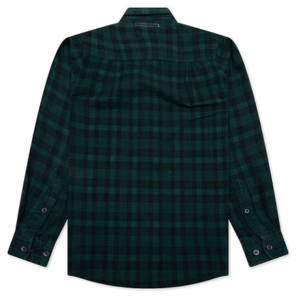 Over Dyed Ribbon Shirt - Green