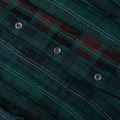 Over Dyed Ribbon Shirt - Green