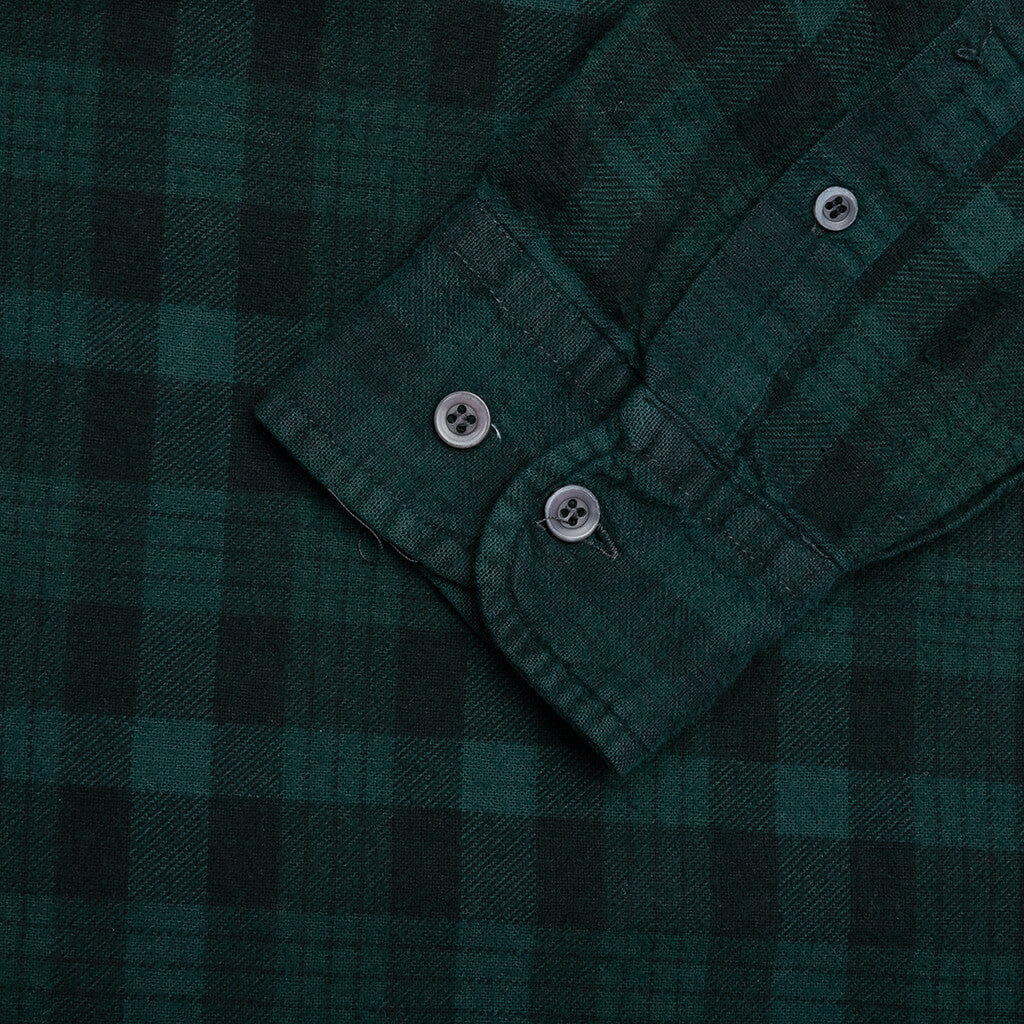 Over Dyed Ribbon Shirt - Green