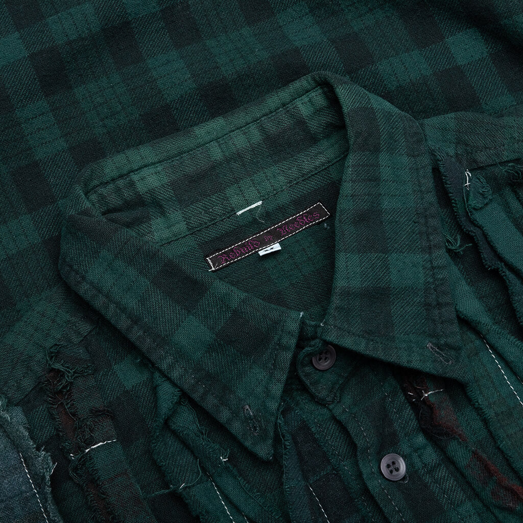 Over Dyed Ribbon Shirt - Green