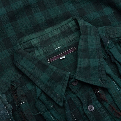 Over Dyed Ribbon Shirt - Green