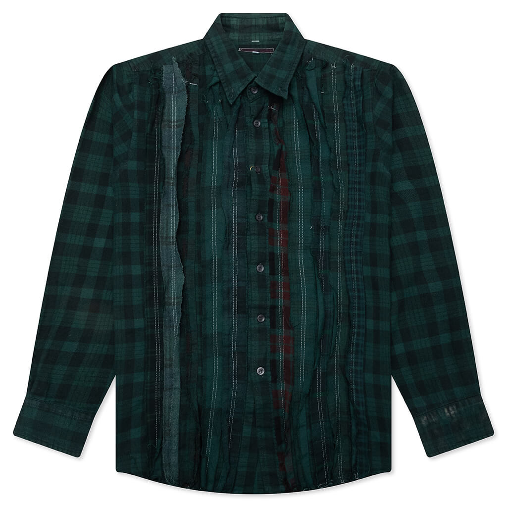 Over Dyed Ribbon Shirt - Green