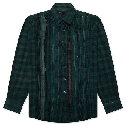 Over Dyed Ribbon Shirt - Green