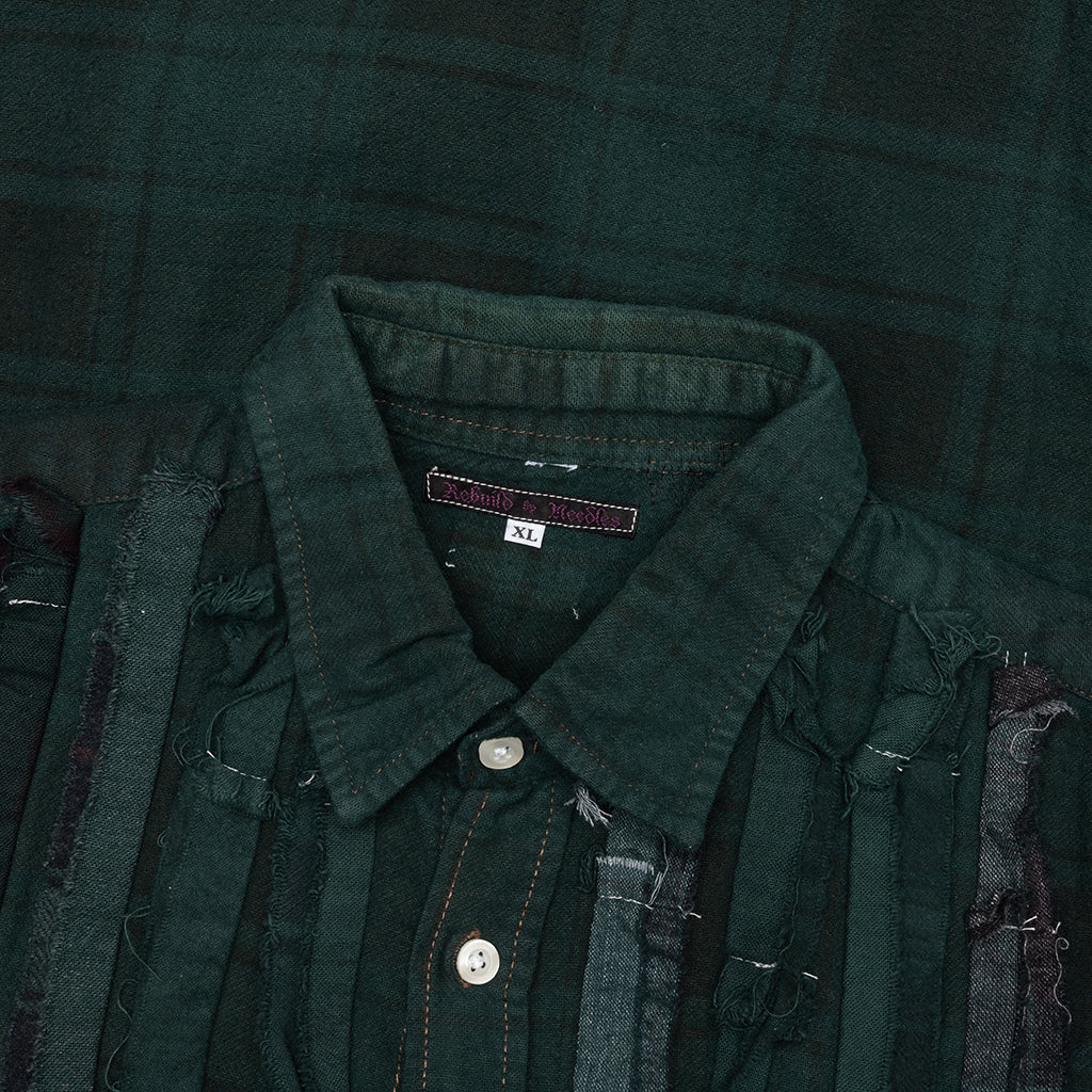 Over Dyed Ribbon Shirt - Green