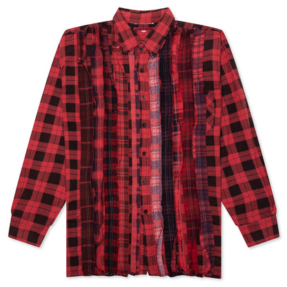 Over Dyed Ribbon Shirt - Red