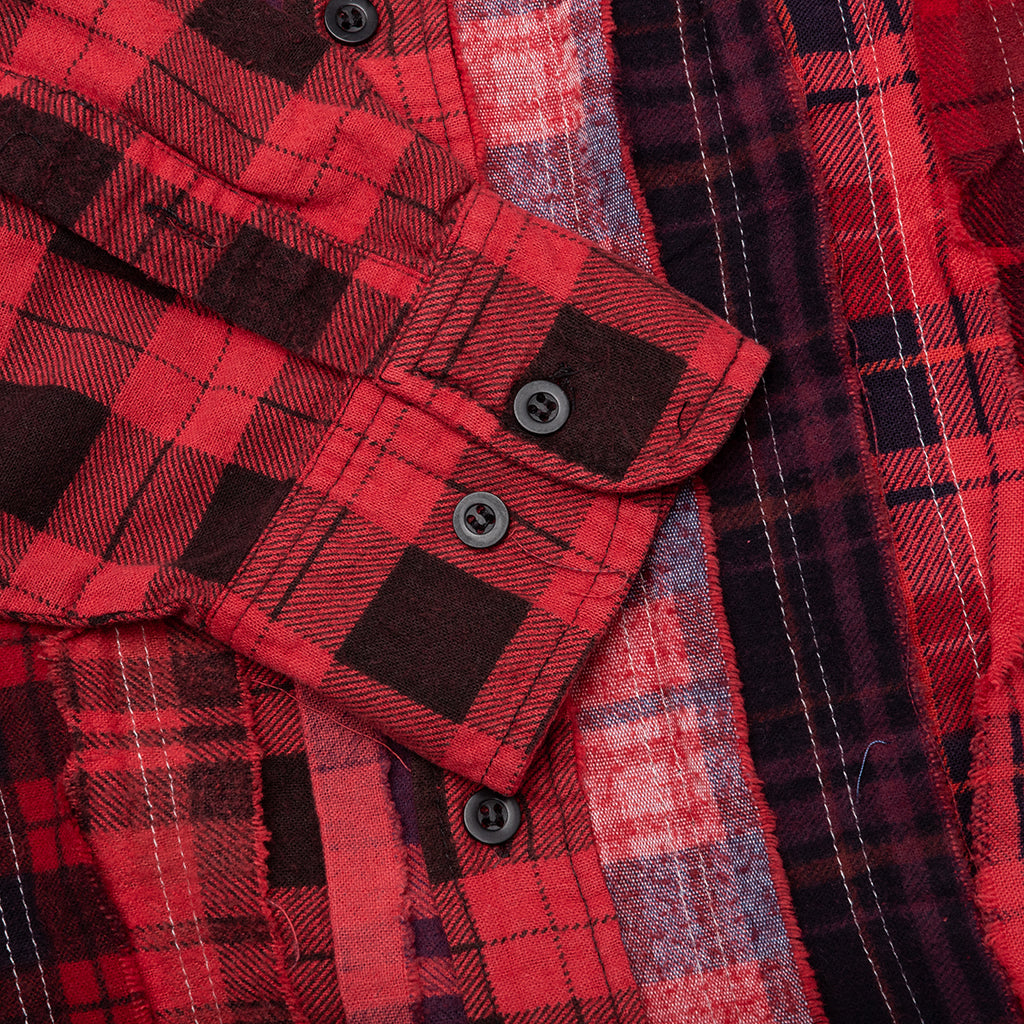 Over Dyed Ribbon Shirt - Red