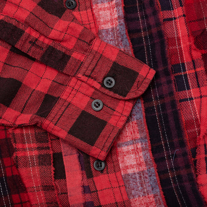 Over Dyed Ribbon Shirt - Red