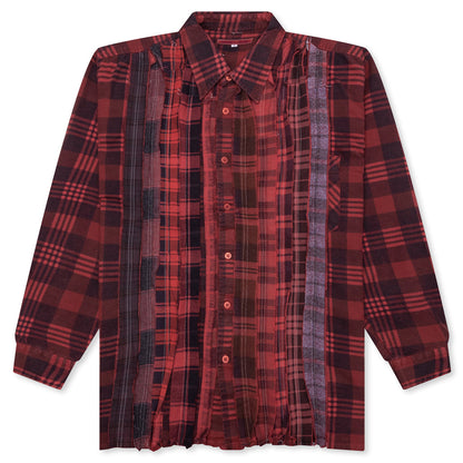 Over Dyed Ribbon Shirt - Red