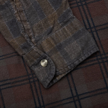 Over Dyed Ribbon Wide Shirt - Brown