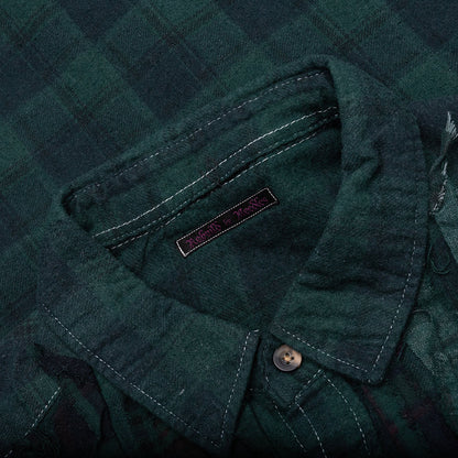 Over Dyed Ribbon Wide Shirt - Green