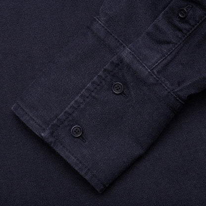 Chest Pocket Oversized Contrast Shirt - Navy